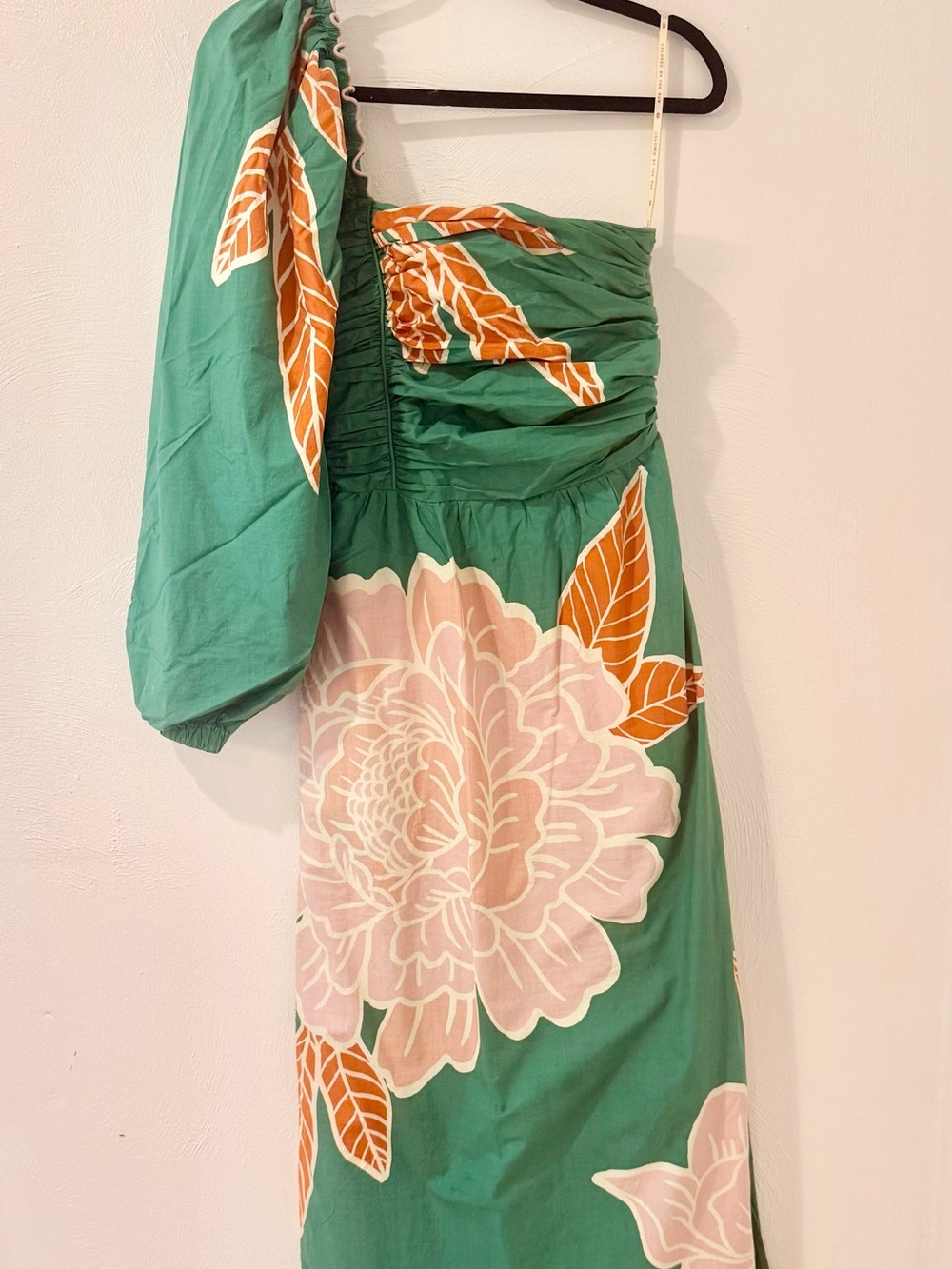 FARM Rio Green One-Shoulder Floral & Leaf Print Dress - Picture 5 of 9